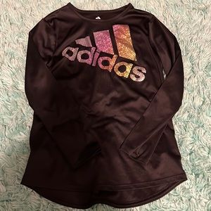Girls Adidas dri fit material long sleeve
